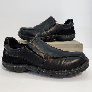 Born Blast II Black Suede and Leather Slip on Loafers Mens Size 8,‎ Womens 10
